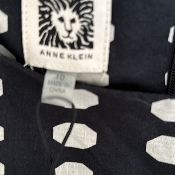 Anne Klein fit and flair dress sz 10 NWT Anne black White ombré Polka Dot Print - Picture 6 of 9